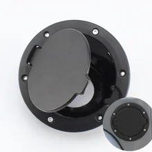 For Jeep Wrangler 2007 2008 2009 2010 2011 2012 2013 2014 Black Stainless Steel + ABS Gas Fuel Cap Tank Cover Free Shipping