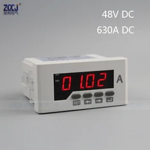 48 В DC поставка однофазный 630A Ампер метр с CT цифровой измеритель тока DC 0-630A прибор для измерения силы тока