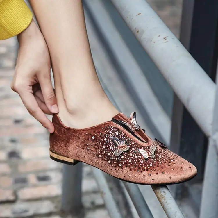 As Talons Fille Cristal Pour Décoration Show Décontractées Supérieure Show Souple Noir Femmes Caoutchouc Chaussures as Brun Papillon En Plates Luxe Gris Velours Bling wxOSUHqH
