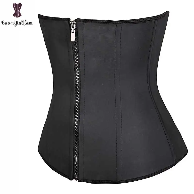 Zip And Hook Clips Smooth Latex Waist Trainer Slimming Sheaths Girdles 7 Steel Bones Women Waist Shaper backless shapewear