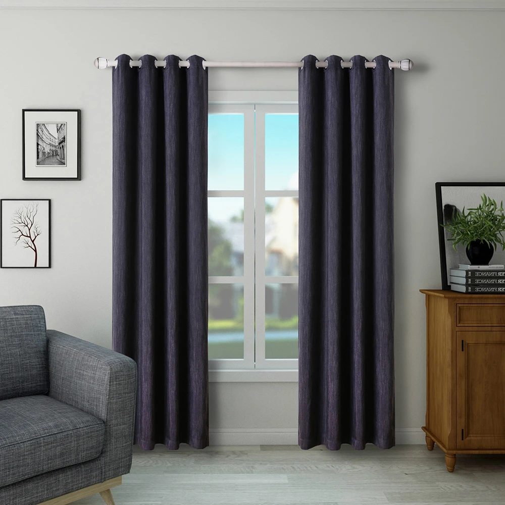 

LOVINSUNSHINE High Shading Rate Curtain For Living Room Home Decor Black Solid Color Blackout Curtains Drape AB#193