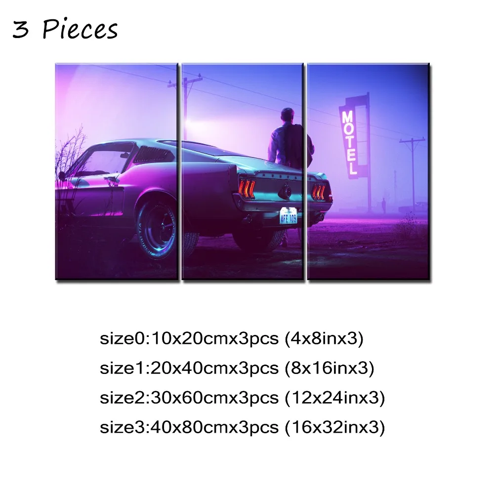 Современная популярная модульная Картина на холсте HD принты домашний декор 3 предмета настенное искусство Ford Mustang Scorpion Edition картины произведение искусства