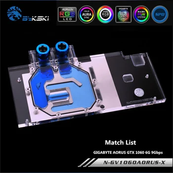 

Bykski N-GV1060AORUS-X Full Coverage GPU Water Block For VGA GIGABYTE AORUS GTX 1060 6G 9Gbps Graphics Card