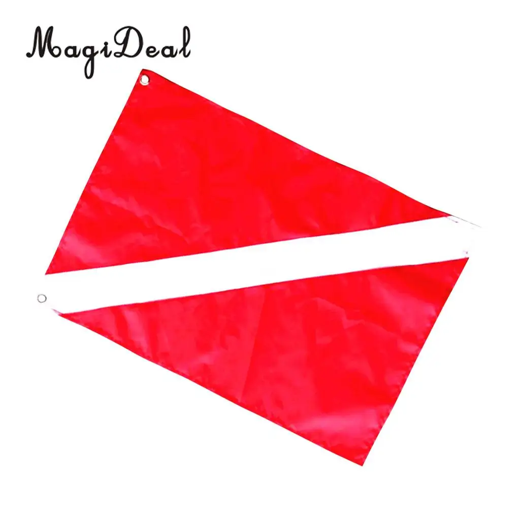

MagiDeal Heavy Duty Performance Red & White Polyester Diver Down Flag Scuba Diving Flag Kayak Boat Flag Safety Signal 50x35 cm
