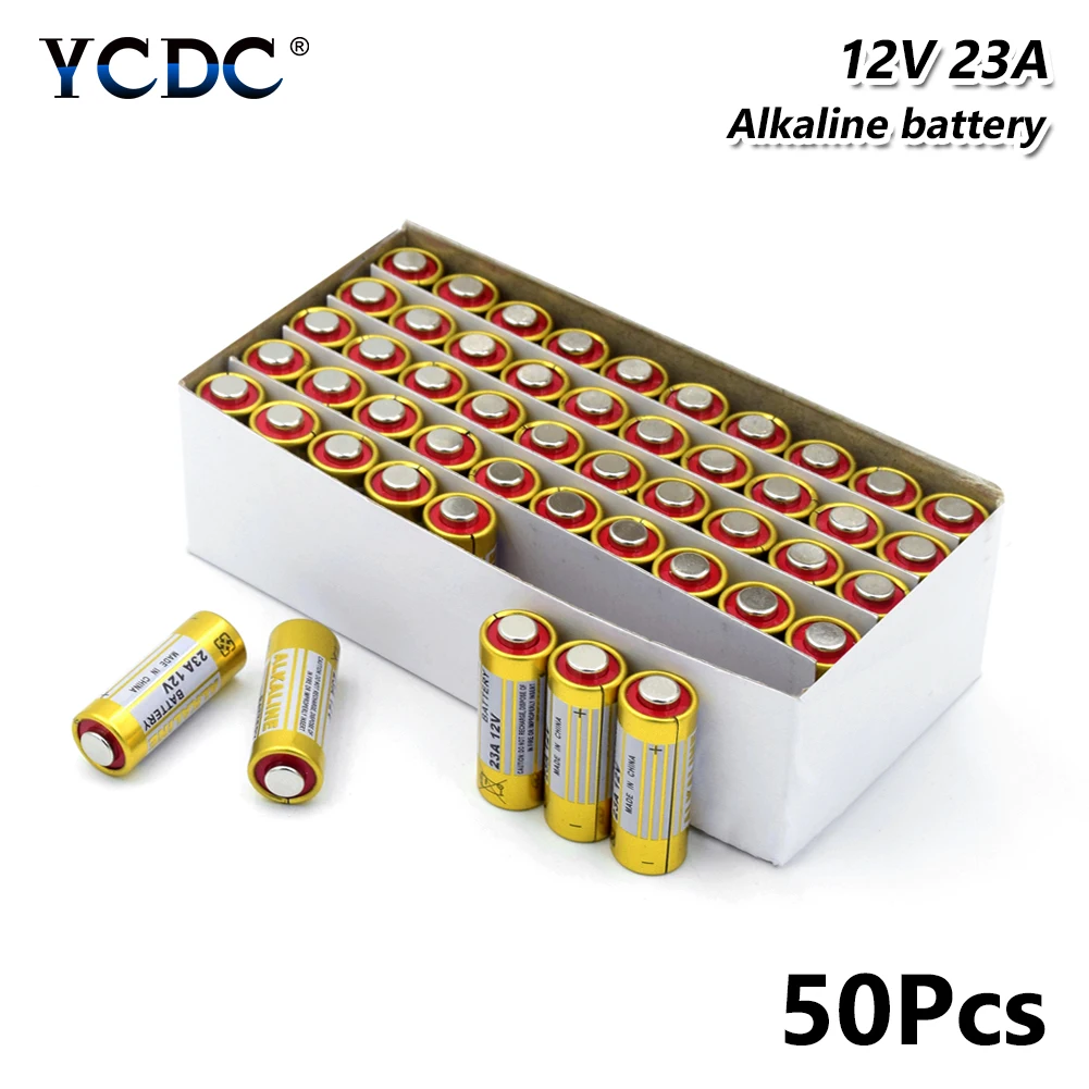 50 шт. 12v 23A сухие щелочные батарейки, Длительное Действие, Мощность 23AE 23GA A23 E23A EL12 3LR50 V23GA MN21 GP23A GP23AE щелочной Батарея