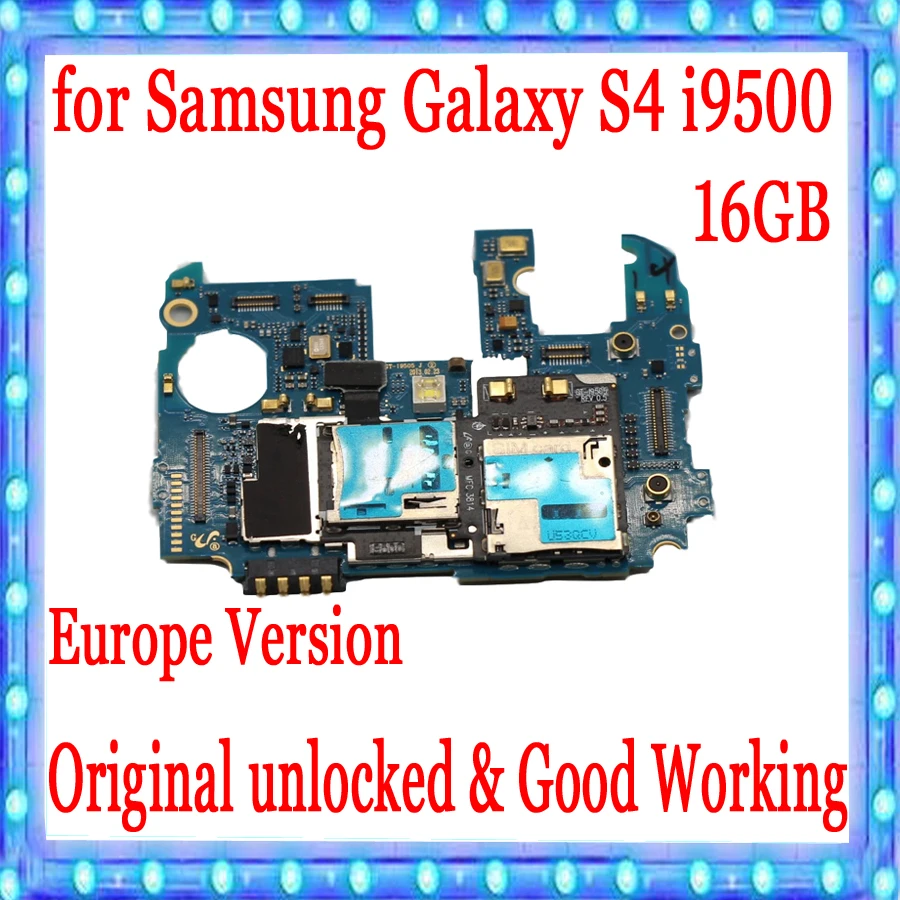 Для Samsung Galaxy S4 i9500 материнская плата 16GB системная с полным набором чипов и IMEI