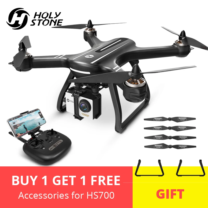 EU USA Holy Stone HS700 GPS Selfie Drone with Camera HD FPV 1000m Flight Range 2800mAh 5GHz Brushless Motor RC Helicopter EU USA Holy Stone HS700 GPS Selfie Drone with Camera HD FPV 1000m Flight Range 2800mAh 5GHz Brushless Motor RC Helicopter