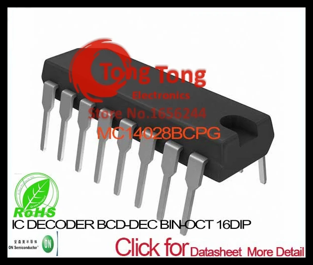 MC14028BCPG IC DECODER BCD DEC BIN OCT 16DIP MC14028BCPG 14028 MC14028
