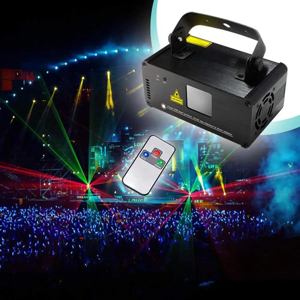 Christmas Laser Stage Lighting Effect 3D DMX Stage Light Show Projector dj Equipment RGY Disco