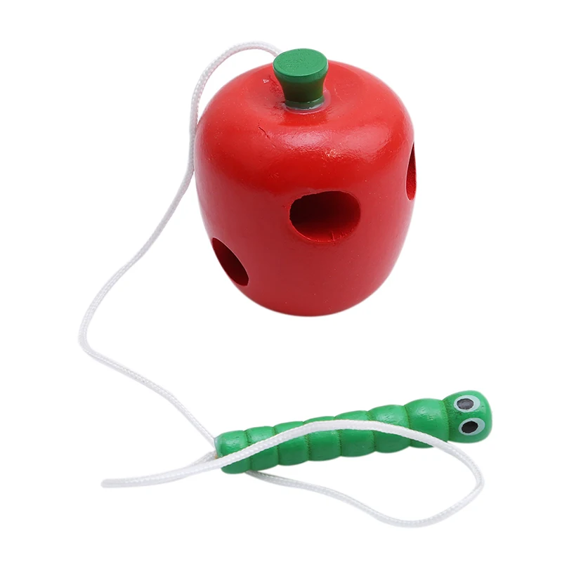 Colorful Wooden Worm Eat Fruit Baby Kid Child Developmental Toys Xmas Gift HOT S