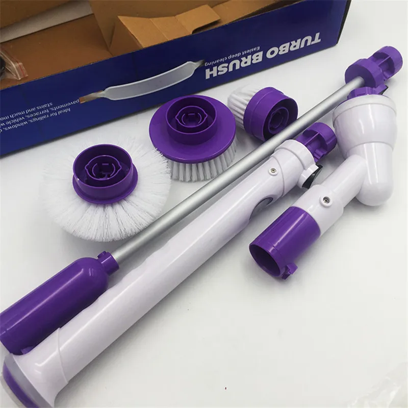 

Turbo Scrub Electric Cleaning Brush Wireless Charging Waterproof Cleaner Multi-Purpose Uses for Bathroom Kitchen Cleaning Tools