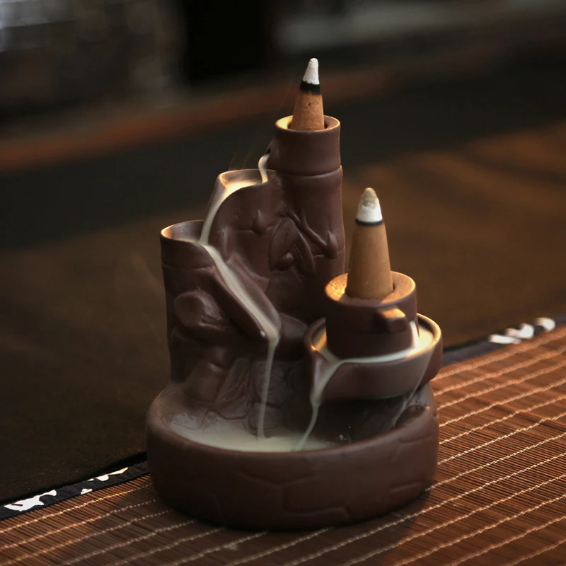 Purple Sand Backflow Incense Burner Home Yoga Meditation Aromatherapy Furnace New Creative Tea