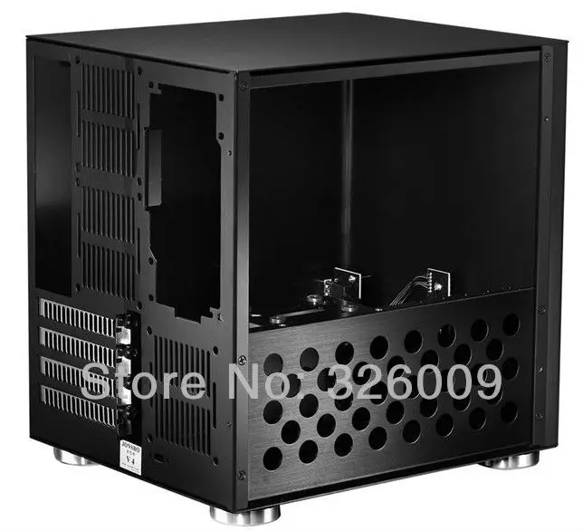 Оригинальный черный HTPC чехол Jonsbo V4B V4 MATX с полностью алюминиевым 1 5 мм 3 ''HDD USB3.0