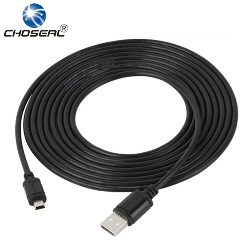 CHOSEAL QS5308 USB 2.0 Male To Mini 5PIN USB Fast Charging Data Cable For Cellphone Laptop Camera
