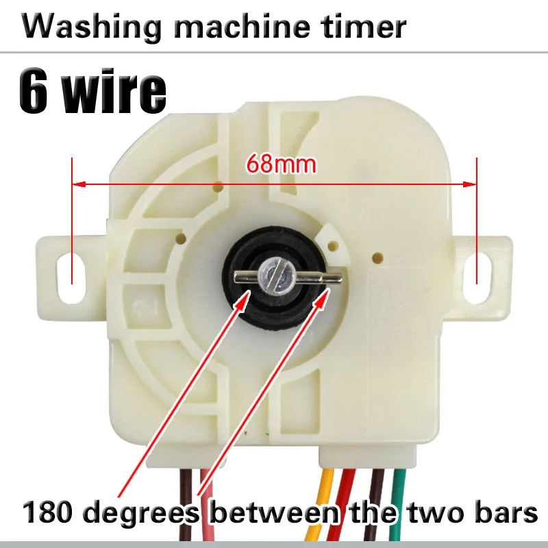 Полуавтоматический двойной цилиндр стиральная машина 6 линий косой наконечник 180 градусов Стиральная таймер переключатель стиральная машина запасные части