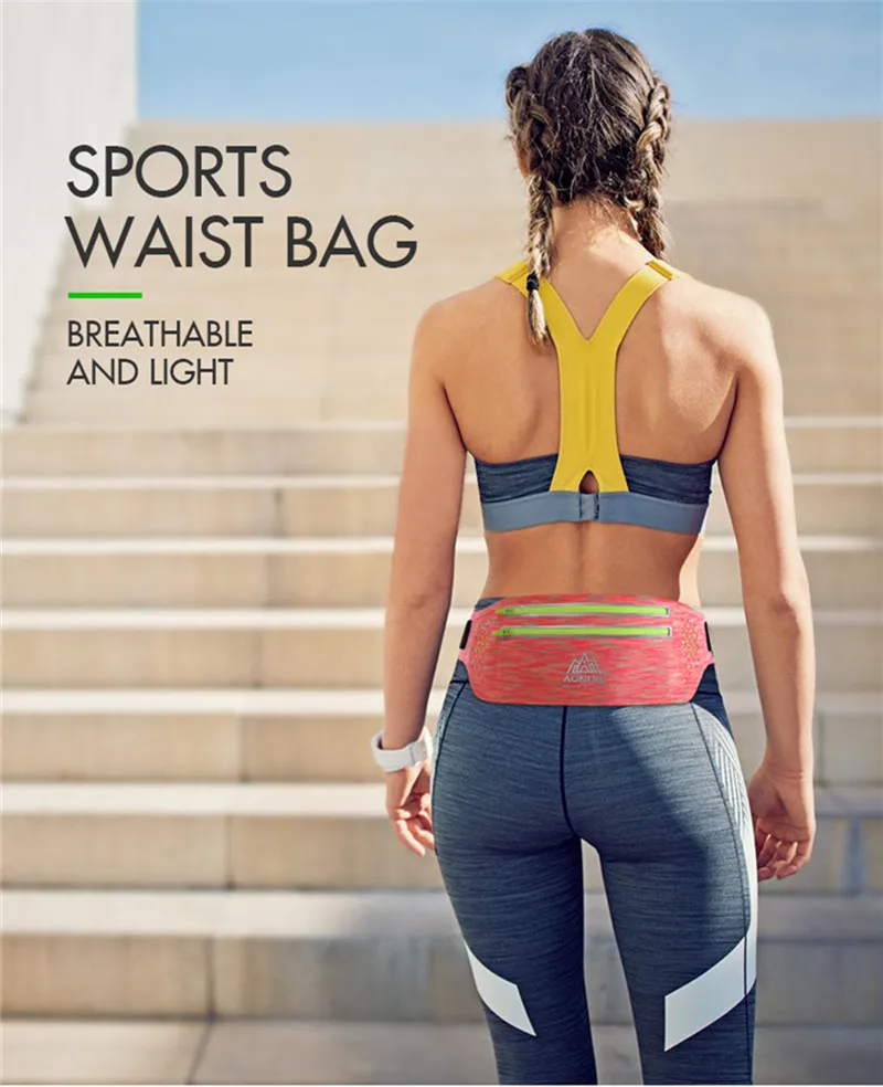 AONIJIE Работает Пояс сумка пакеты-Регулируемый Фанни мешок руки свободными для Для мужчин и Для женщин бега, тренировок, велоспорт