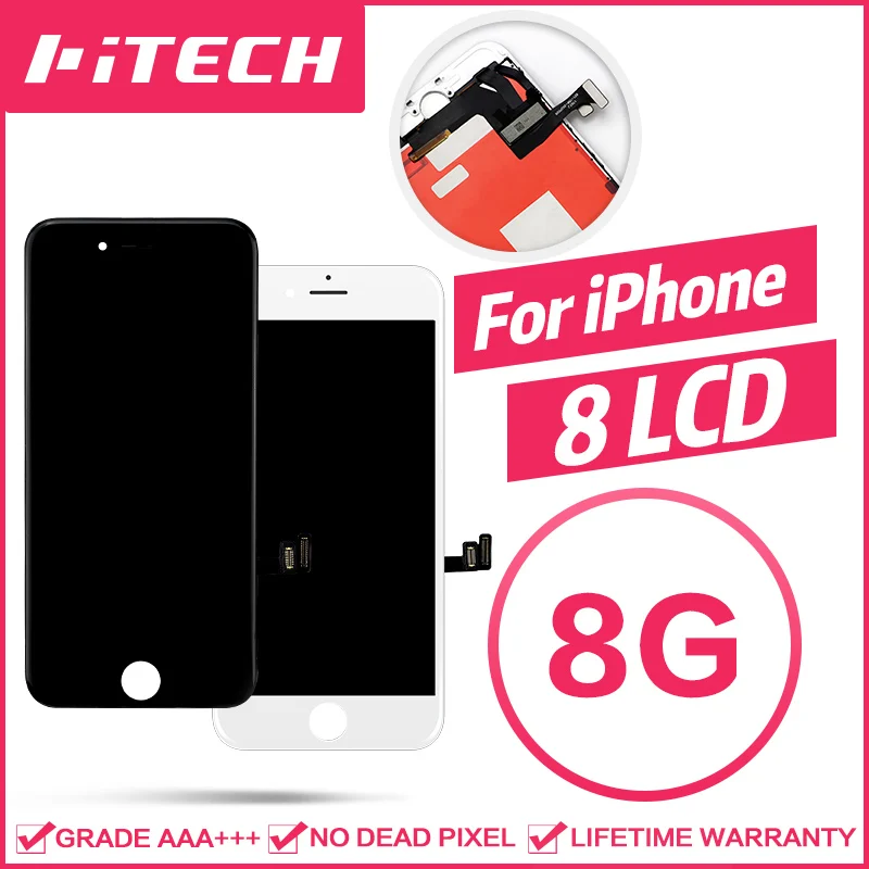 

20PCS/LOT LCD for iPhone 8 Black White Color Screen Replacement Digitizer Assembly For iPhone 8 Plus Display No Dead Pixel