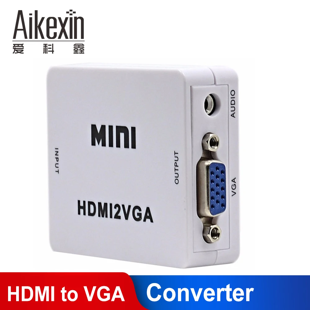 Адаптер Aikexin Mini HDMI VGA с аудиоразъемом 3 5 мм Переходник мама папа|mini hdmi to vga|mini hdmihdmi vga