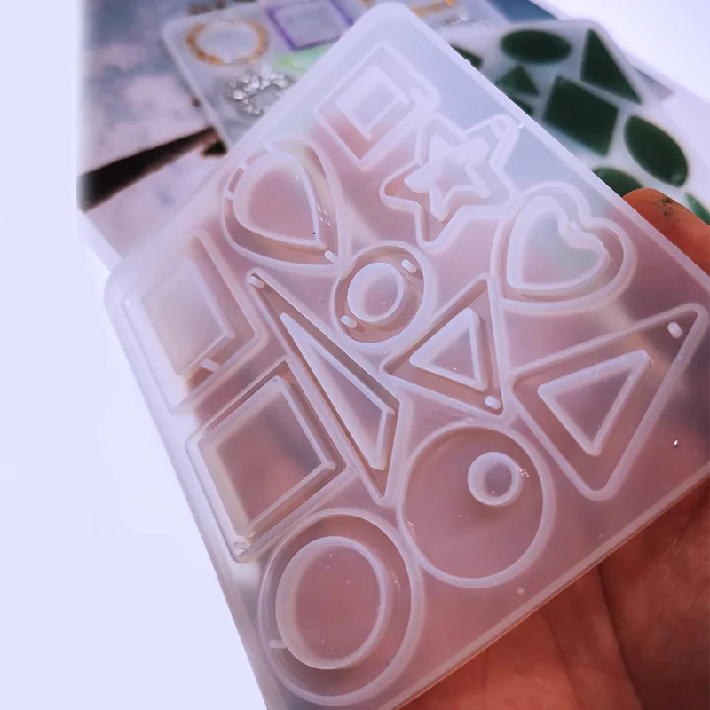 

1PC pendant Craft DIY Transparent UV Resin epoxy Silicone Combination Molds for DIY Making Finding Accessories Jewelry