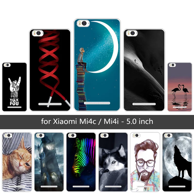 TPU Case For Xiaomi Mi4c Mi 4c Soft Silicone Gel Transparent Phone Cases Black Matte END WOLF Back Cover for 4i Mi4i |