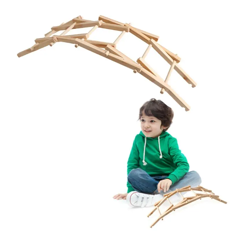 Деревянные DIY механизированный мост строительные наборы конструкторные модели Физика Эксперимент научный Детский DIY Развивающие игрушки