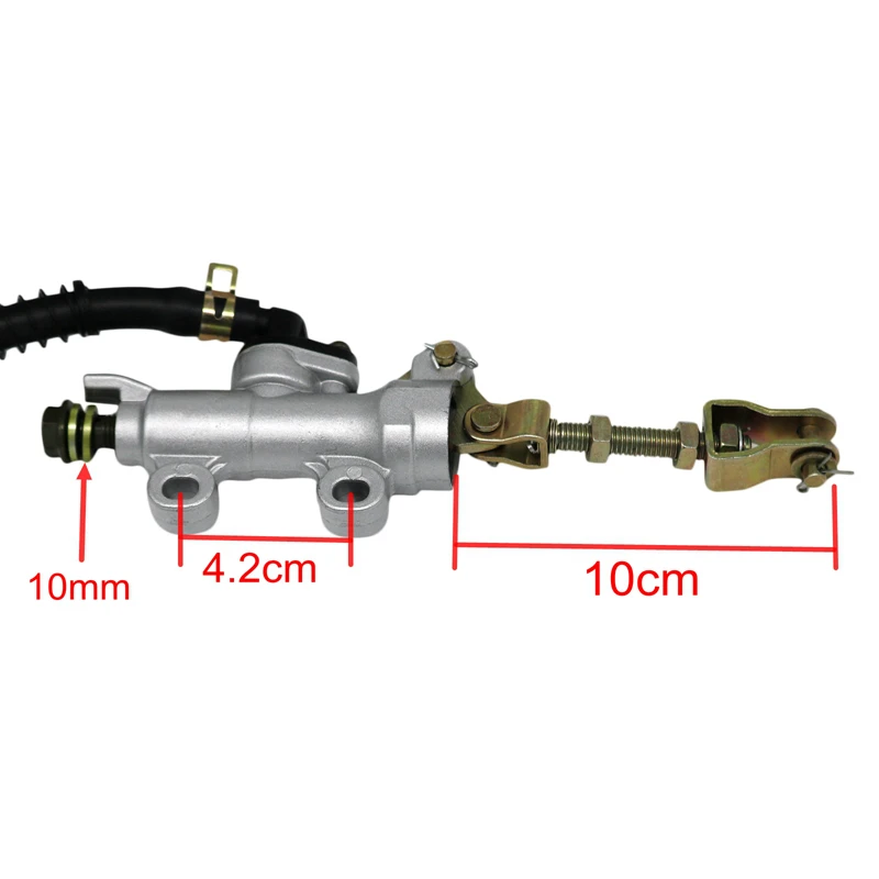 LMoDri Motorcycle Dirt Pit Bike ATV Rear Foot Hydraulic Brake Master Cylinder Pump black Pitch