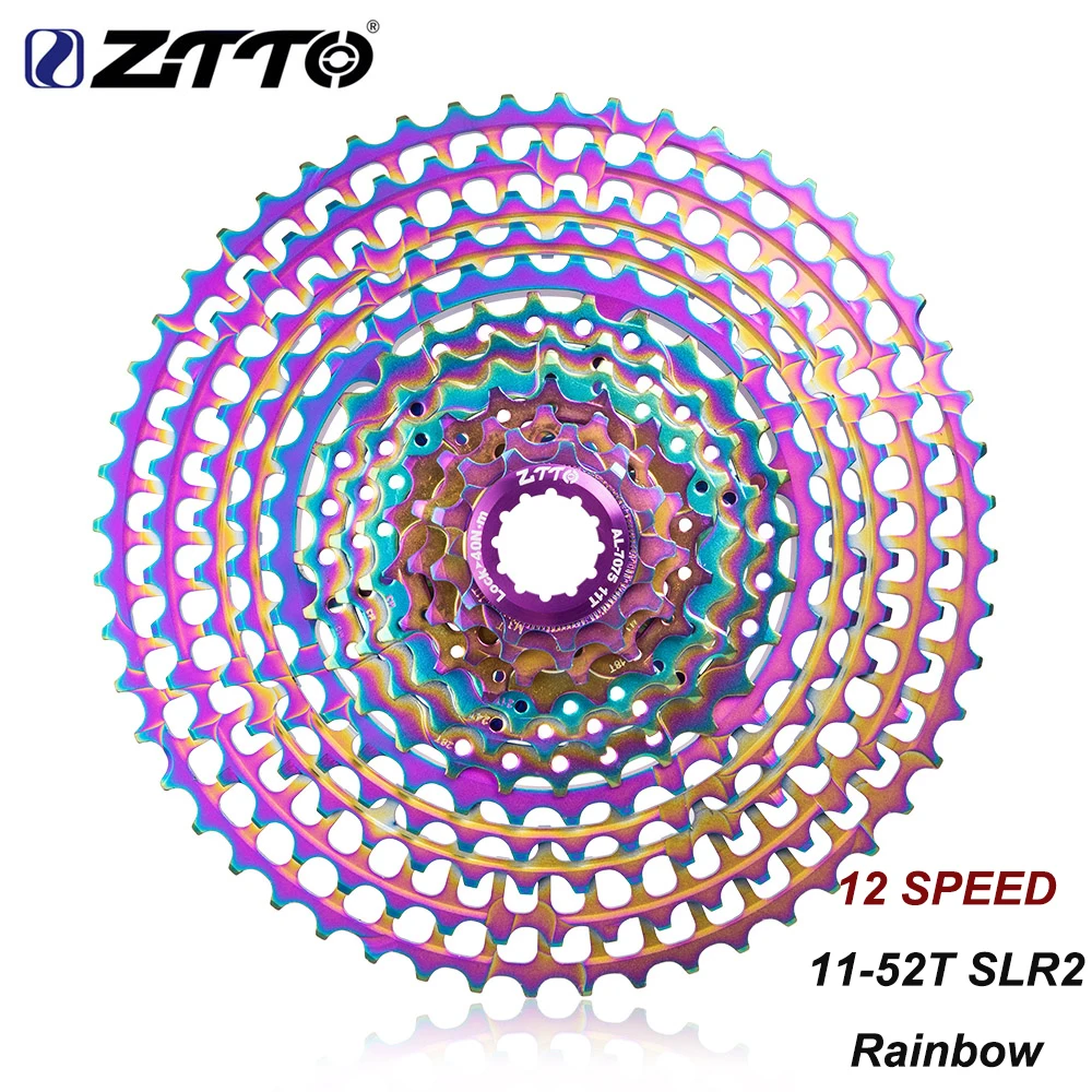 Красочные MTB 12s 11-52T SLR2 велосипедные кассеты сверхлегкие 12 Скоростей радужные велосипеды 12В Sprocke k7 горный велосипед свободного хода для HG