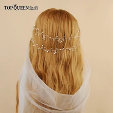 TOPQUEEN HP98 свадебная тиара студии головка лоза Свадебные украшения для головы повязка на голову для невесты аксессуары для волос; свадебные украшения для волос