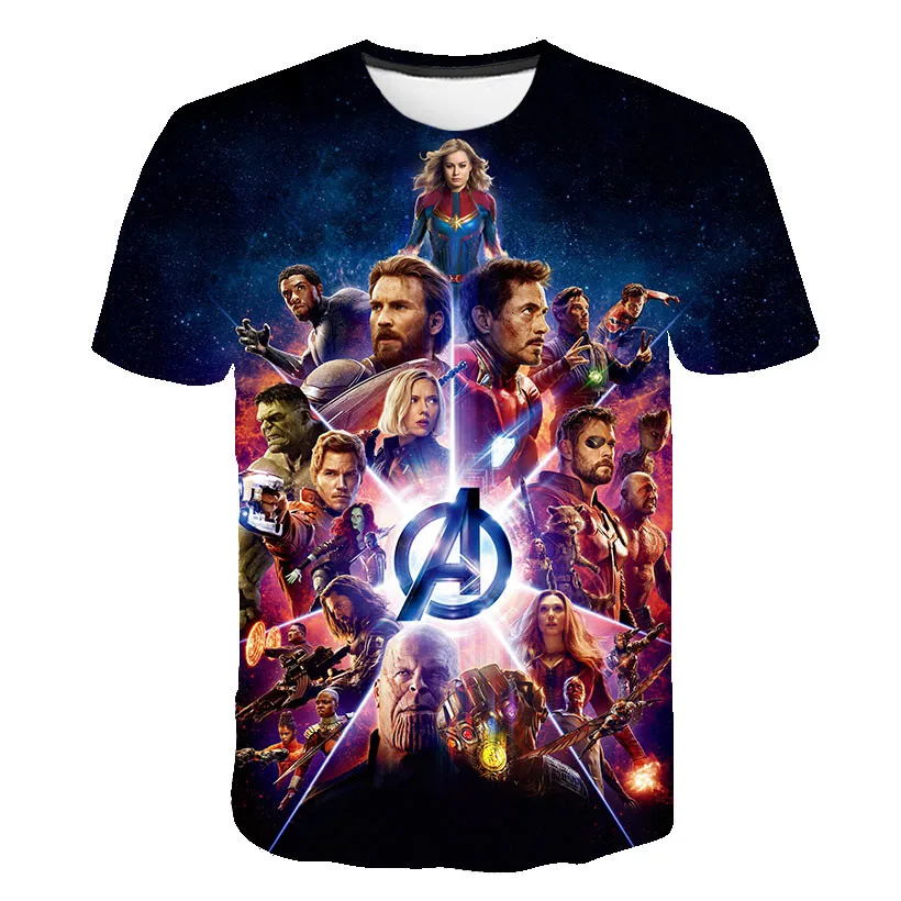 

2019 New design t shirt men/women Avengers Endgame 3D print t-shirts MAN Short sleeve Harajuku style tshirt tops US SIZE