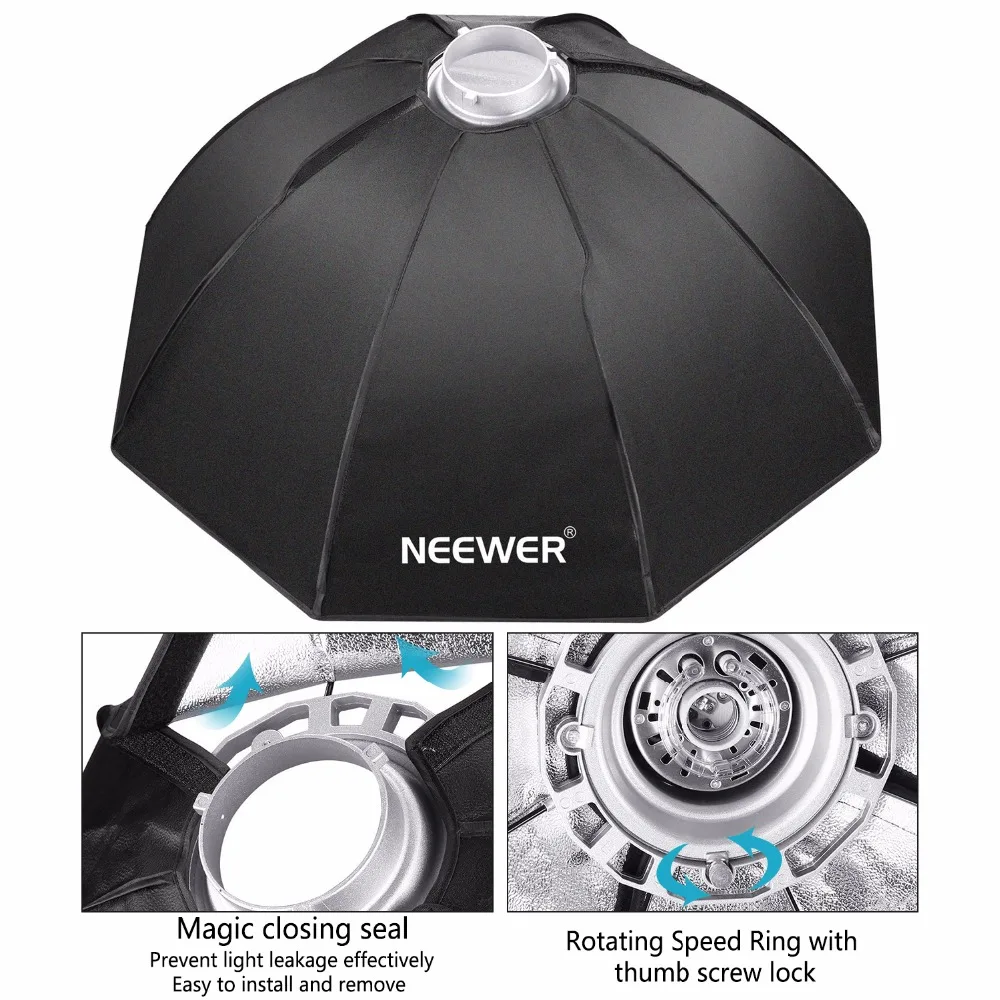 Neewer 32x32 дюйма восьмиугольный софтбокс с креплением Bowens Speedring(2 шт