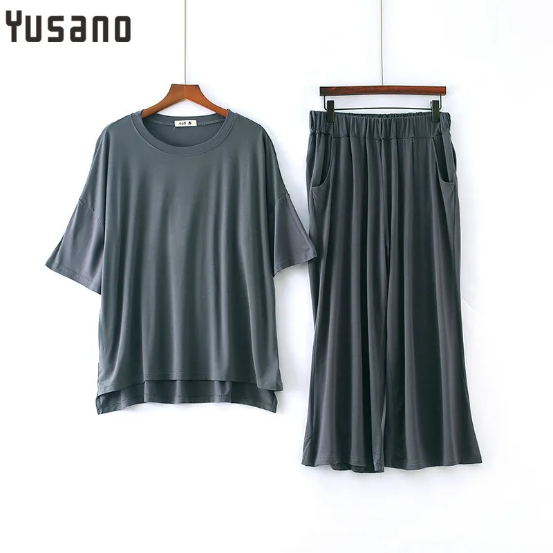 

2019 Summer Pajama Set Pajama for Women Pyjama Set Shorts Sleeve Modal Sleep Set Modal Homewear Chothing Sleepwear Nightwear