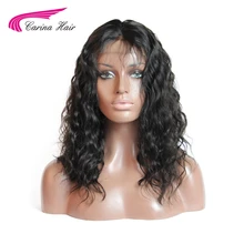 Carina Full Lace Hair Wigs Deep Wave Remy Human Hair Glueless Wigs Middle Part Bleached Knots
