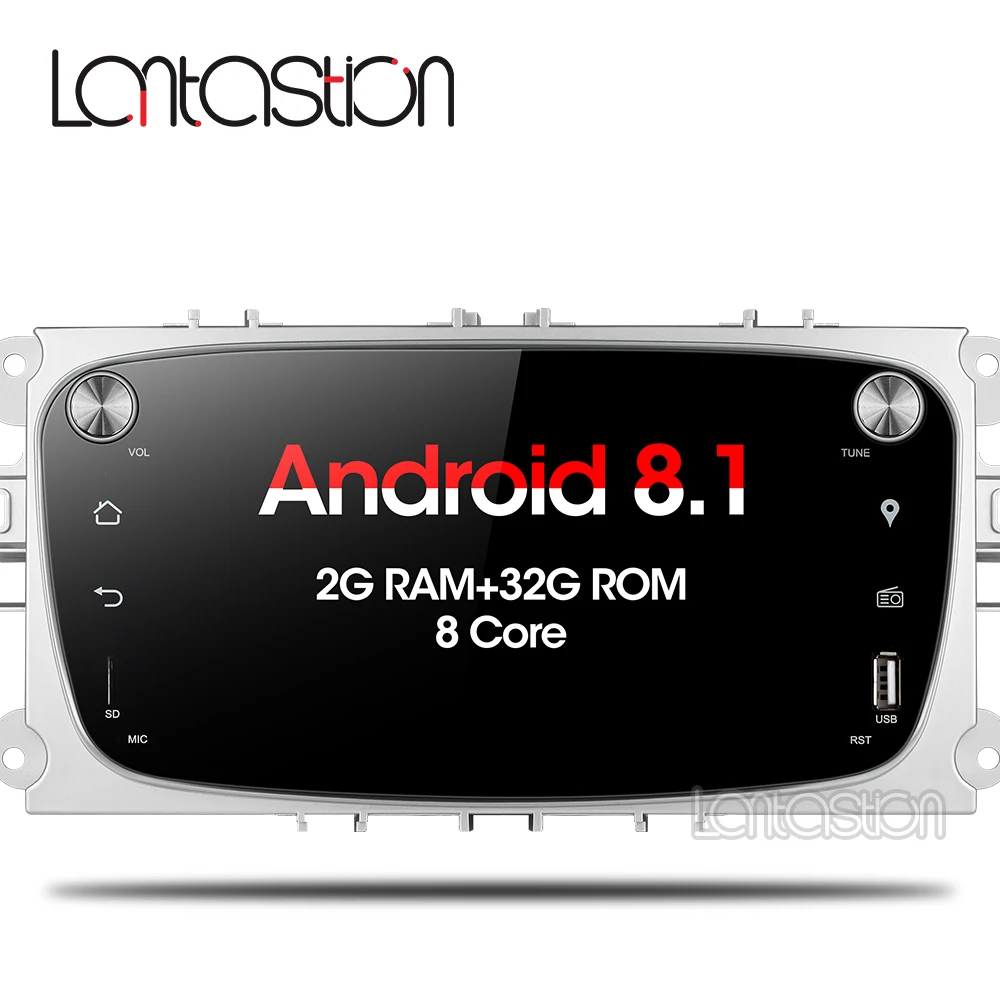 Android 8 1 2 din автомобильный DVD Восьмиядерный для Ford Mondeo C-max focus galaxy S-max dvd gps Радио Видео