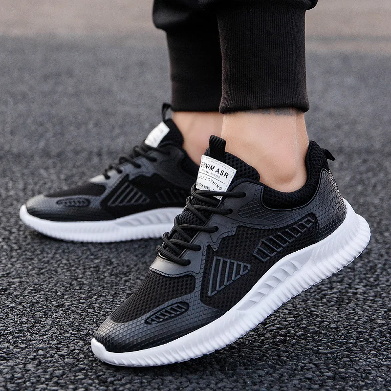 New Mesh Men Casual Shoes Lac-up Men Shoes Lightweight Comfortable Breathable Walking Sneakers Comfortable Adult Casual Shoes