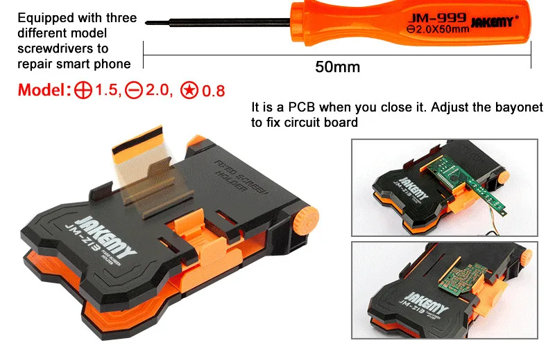 Оптовая продажа JM-Z13 4 в 1 регулируемым фиксированным Экран ремонт держатель отвертки комплект для телефона демонтажа работы