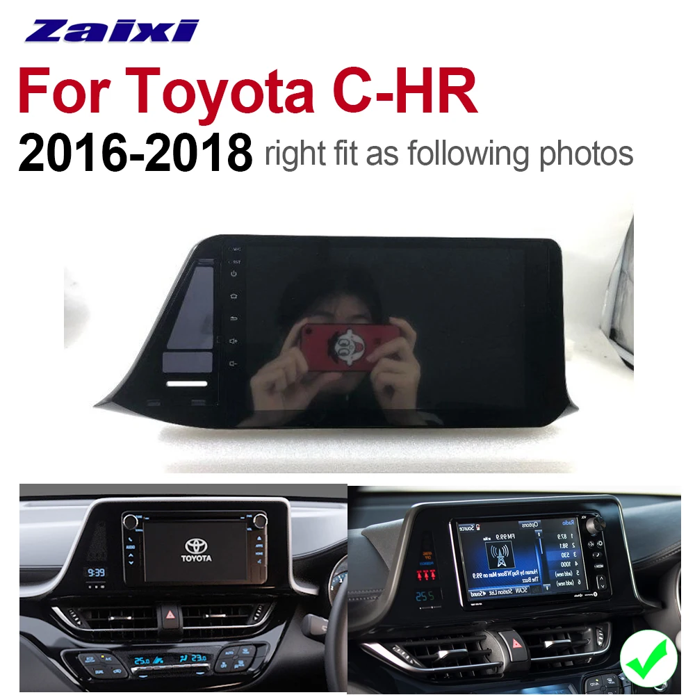 ZaiXi " Android автомобильный мультимедийный gps аудио Радио стерео для Toyota CHR CH-R RHD~ стиль навигации NAVI BT