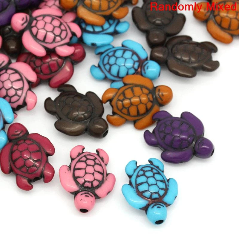 

DoreenBeads Acrylic Spacer Beads Tortoise/Turtle Mixed 18x15mm,Hole:Approx 1.8mm,100PCs (B27099), yiwu