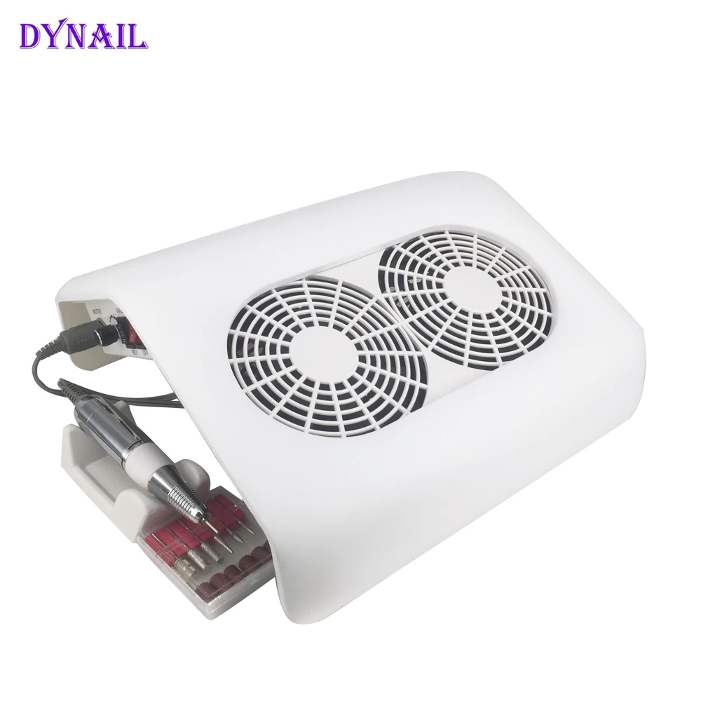 

High Power 48W Nail Dust Collector 2 Fans Nail Vacuum Collector with 3 bags Nail Art Equipment