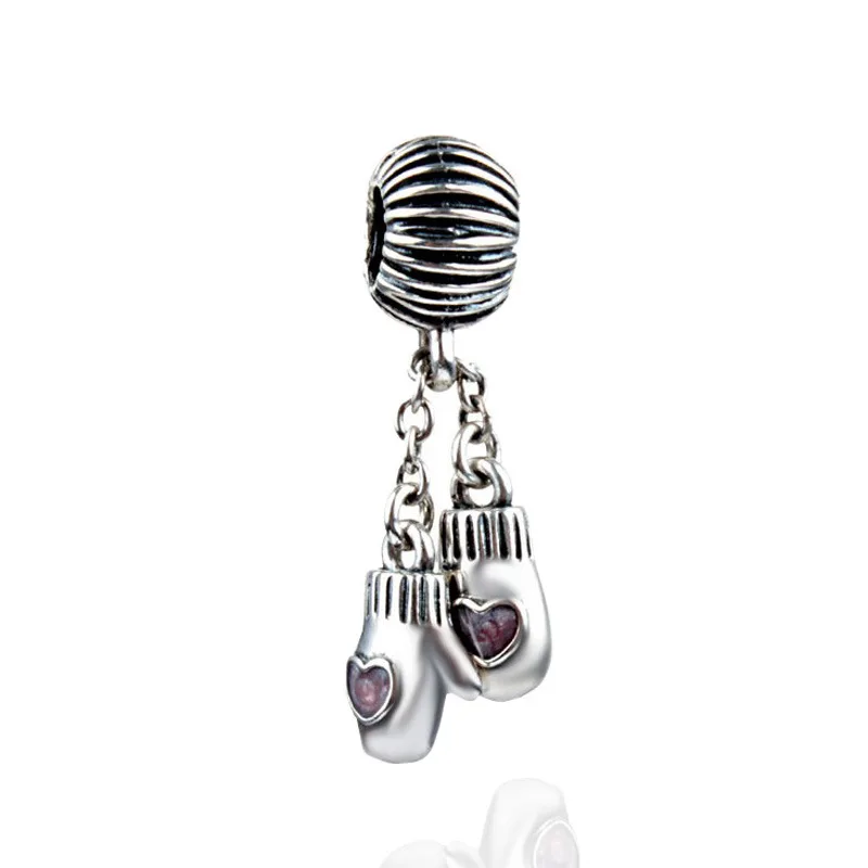 Hot Sale Silver Boxing Gloves Beads Charms for Women DIY Pandora