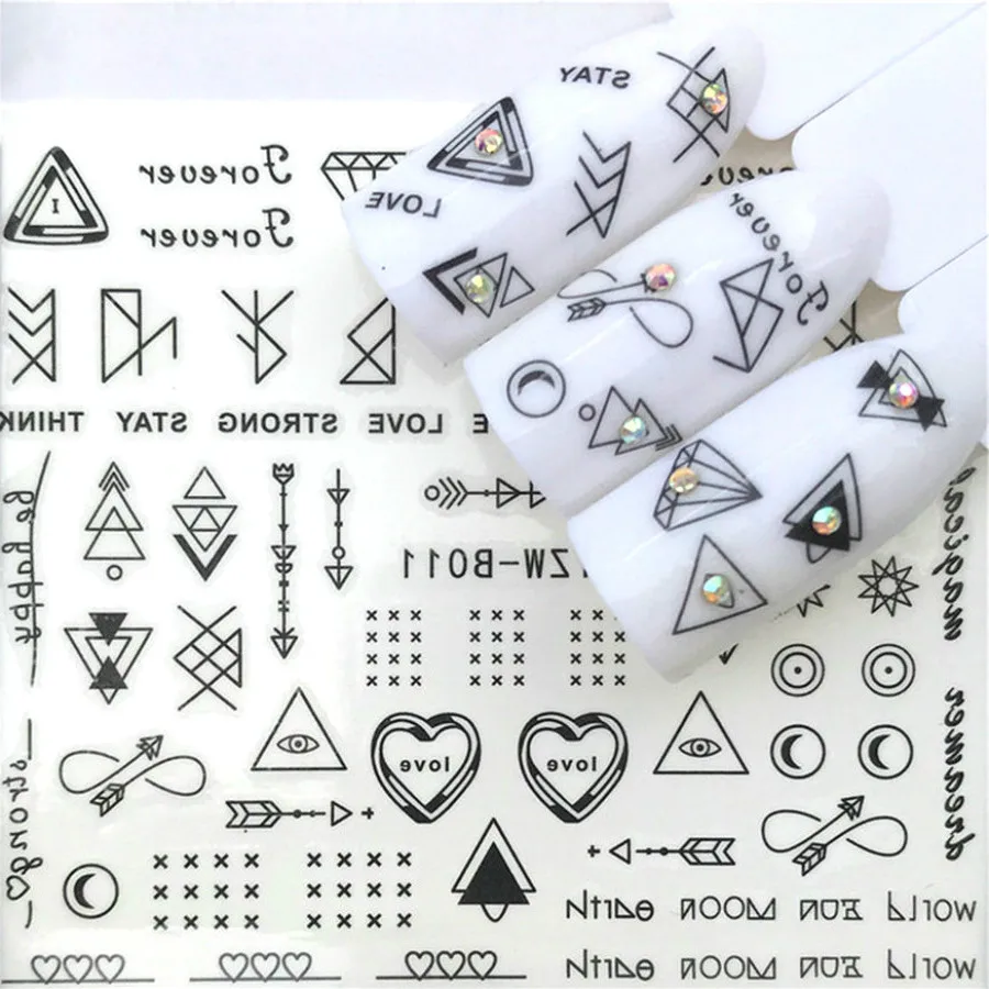 

1 Pcs Letter Symbol False Nail Tips Nature Clear Finger Full Card Nail Art Display Practice Acrylic UV Gel PolishTool Manicure