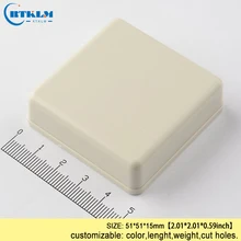 ABS пластиковый чехол для проекта, пластиковый трекер, небольшой дизайн, корпус устройства, diy электрическая распределительная коробка, коробка для инструментов 51*51*15 мм IP54