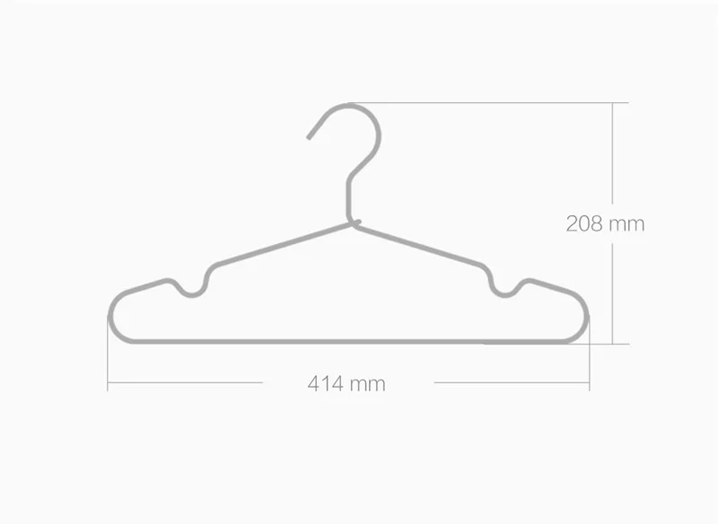 8pcsLot Xiaomi HL Metal Drying Racks Home Seamless Hanger Anti-slip Clothing Hanger Anti-rust Windproof Clothes Rack (10)