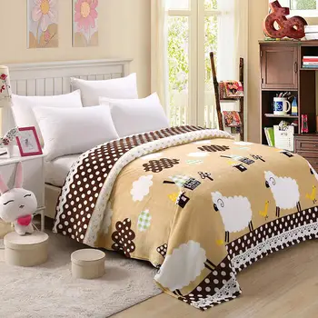 

2019 New Super Soft Winter Warm Flannel Throw Fleece Bedspread Cartoon Blanket for The Sofa/Bed/Car Portable Plaids 200*230cm