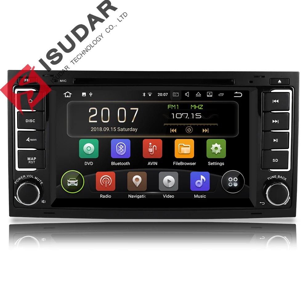 Isudar Car Multimedia Player Android 8.1.0 2 Din DVD Autoradio For VW