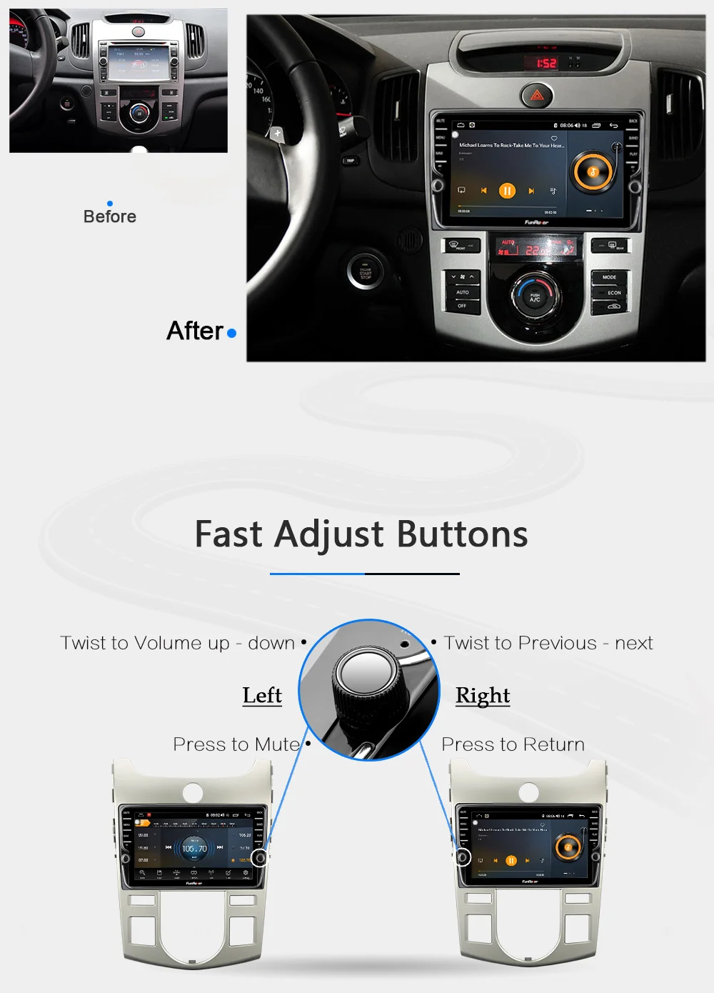 Sale Funrover 8 Core Android 9.0 car dvd gps multimedia player For KIA Cerato 2 2008-2013 dvd navigation radio video audio player 19 Sale Funrover 8 Core Android 9.0 car dvd gps multimedia player For KIA Cerato 2 2008-2013 dvd navigation radio video audio player 19