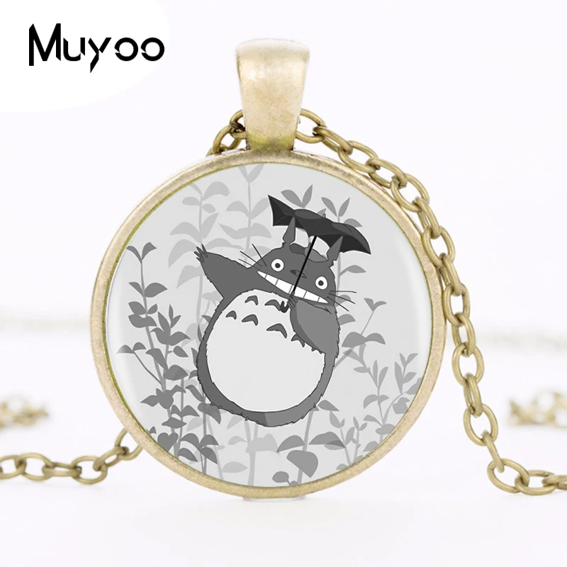 Колье с логотипом My neightain Totoro винтажное ожерелье мультяшным рисунком круглая