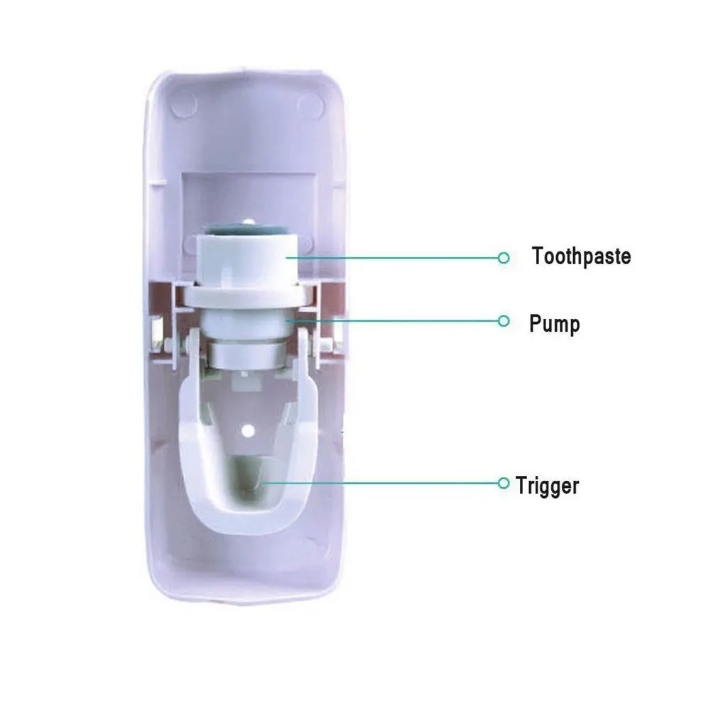 Горячая Прямая поставка белый автоматический диспенсер для зубной пасты+ 5 держатель для зубной щетки набор настенных держателей для ванной комнаты