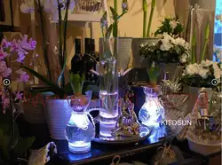 1 * пульт дистанционного управления 16 цветов Погружные Свет, вазы База свет Для свадебной вечеринки торжества стеклянный стол Декоративные