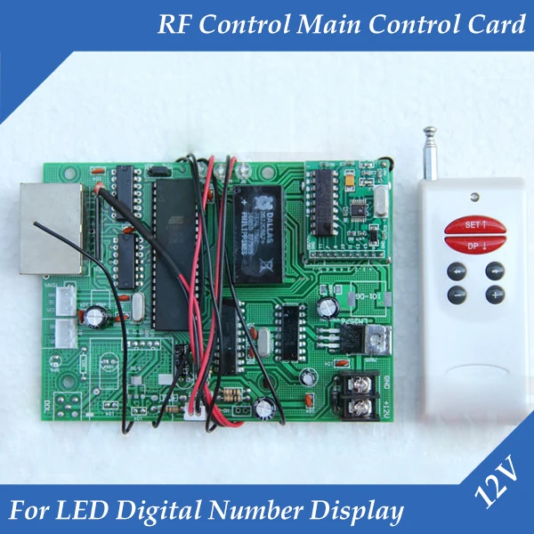 СВЕТОДИОДНЫЙ цифровой радиочастотный контроль карта управления 12 в газ/масло цена светодиодный дисплей использование для всех размеров