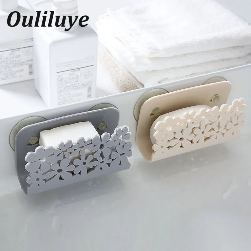 

1Pcs Plastic Soap Case Sponge Storage Holder Wall-mounted Soap Box Saving Space Bathroom Storage Rack Shelf Kitchen Accessories